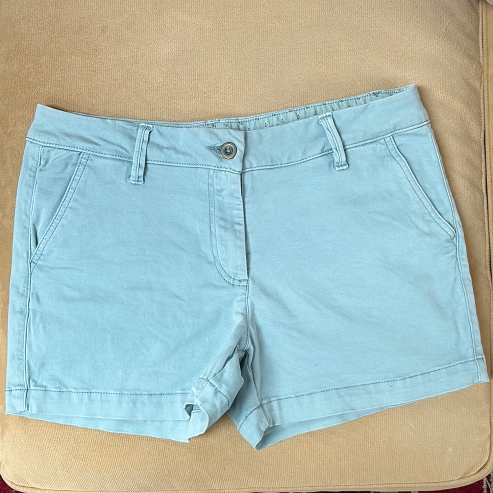 Light Blue Women's Casual Cotton Shorts